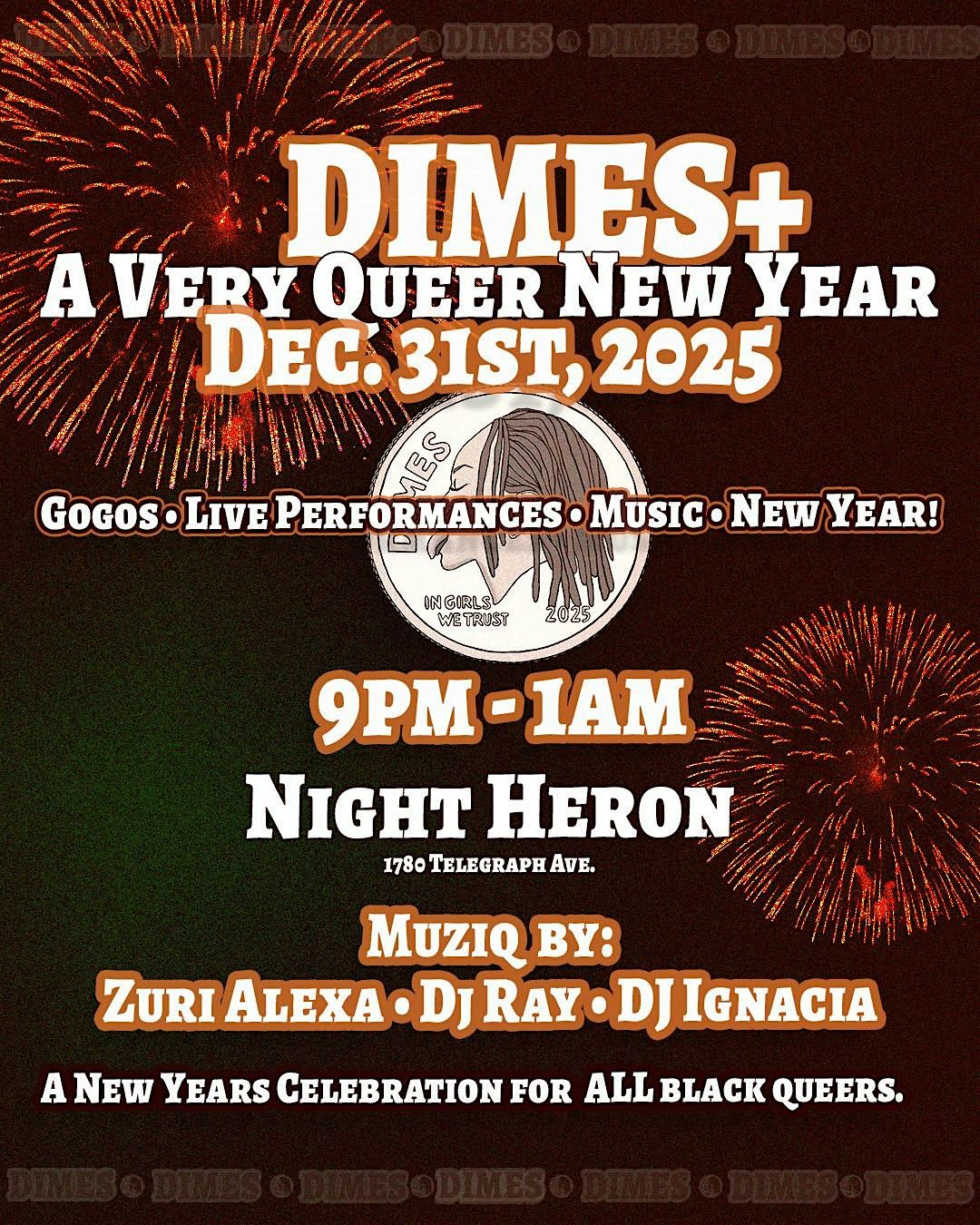 Dimes +: A very Queer New Year, 31 December | Event in Oakland | AllEvents
