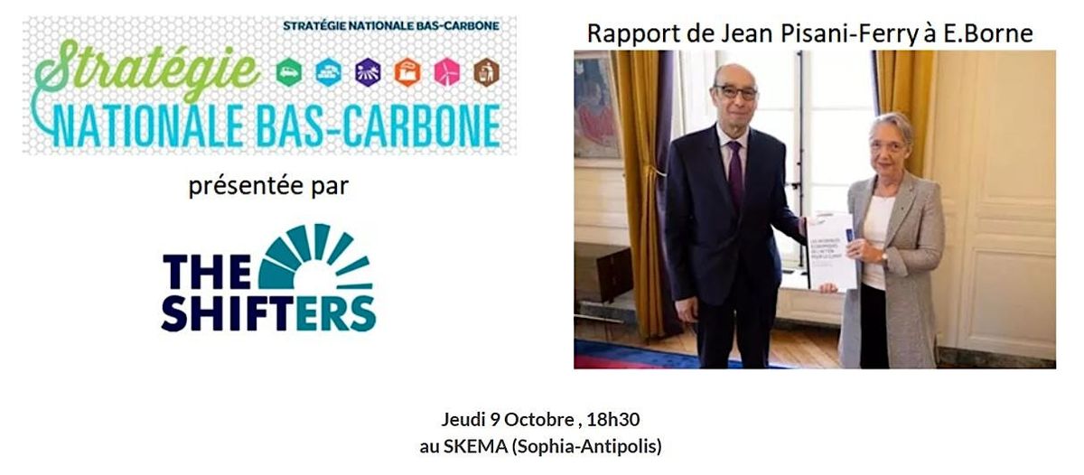 Conférence sur la Stratégie Nationale Bas Carbone et son impact économique, 9 October | Event in Valbonne