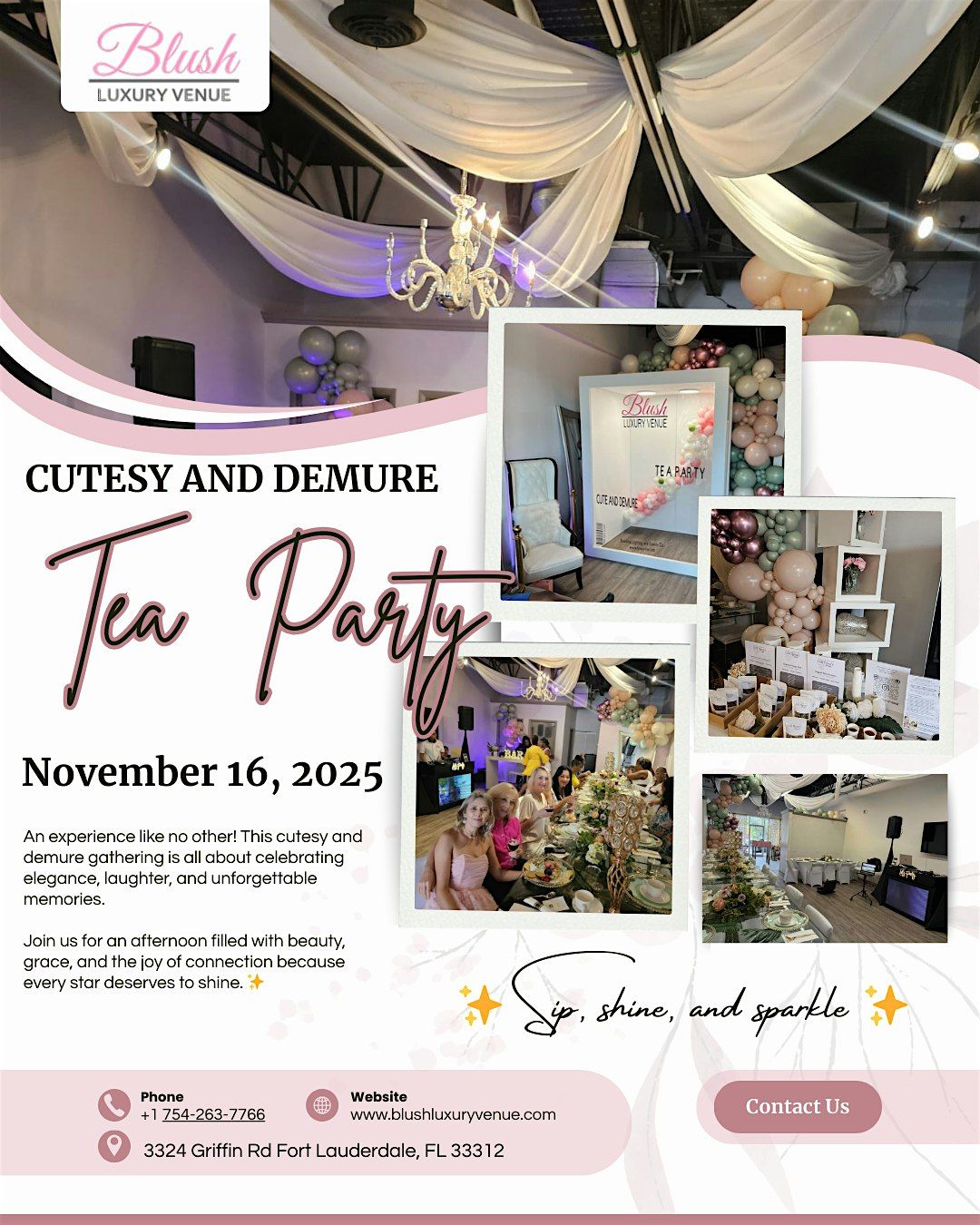 Cutesy and Demure Star Tea Party ✨ (Fort Pierce to Blush), 16 November | Event in Fort Pierce | AllEvents