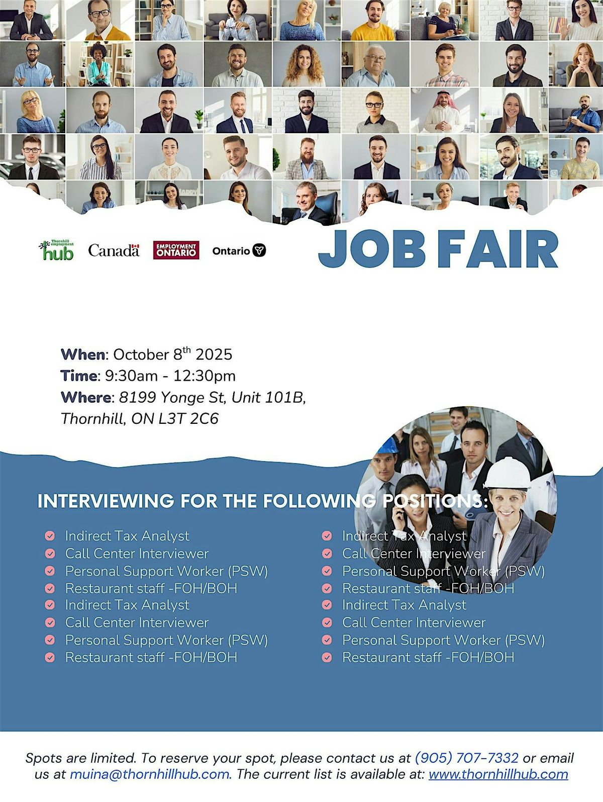 Hiring Across Multiple Roles – Job Fair, 8 October | Event in Markham | AllEvents