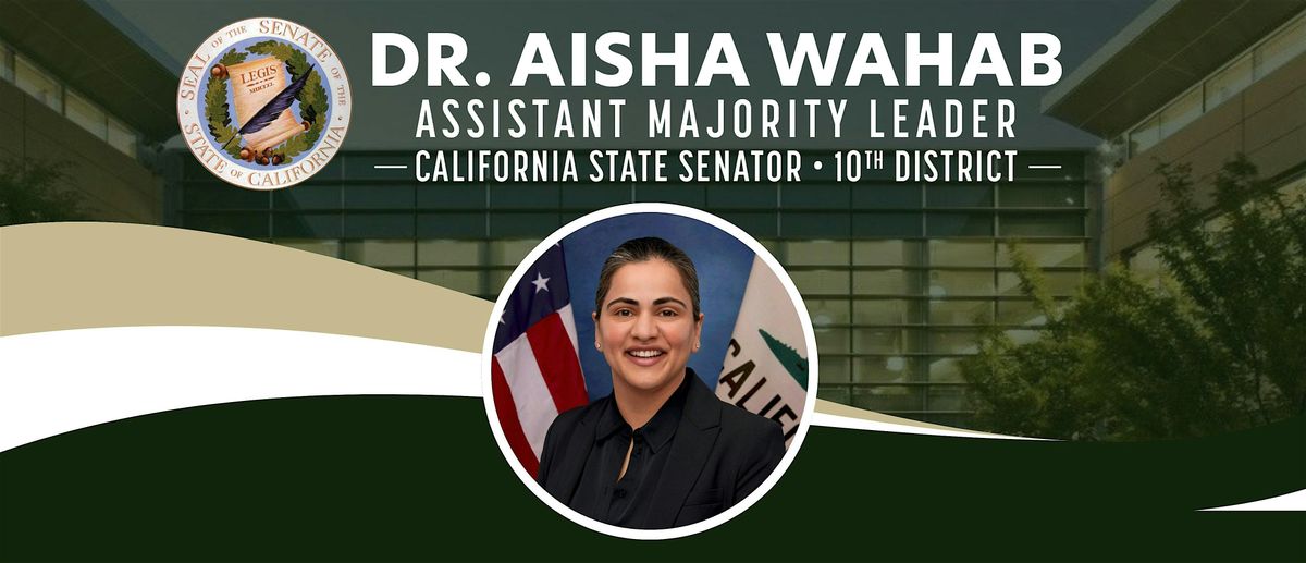 Networking Event & Legislative Update from State Senator Dr. Aisha Wahab, 29 October | Event in Newark