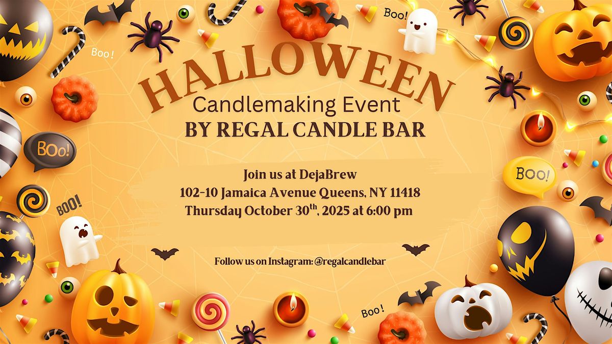 Halloween Candlemaking at DejaBrew in Queens | Hosted by Regal Candle Bar, 30 October | Event in Queens | AllEvents