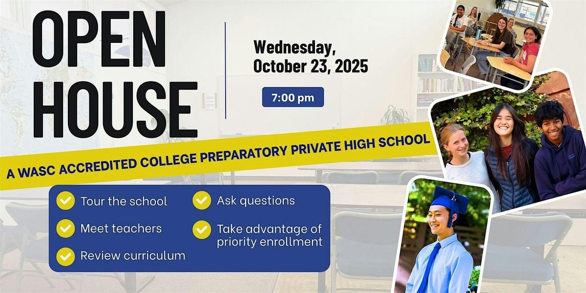 Priority Enrollment Open House, 23 October | Event in Palo Alto | AllEvents