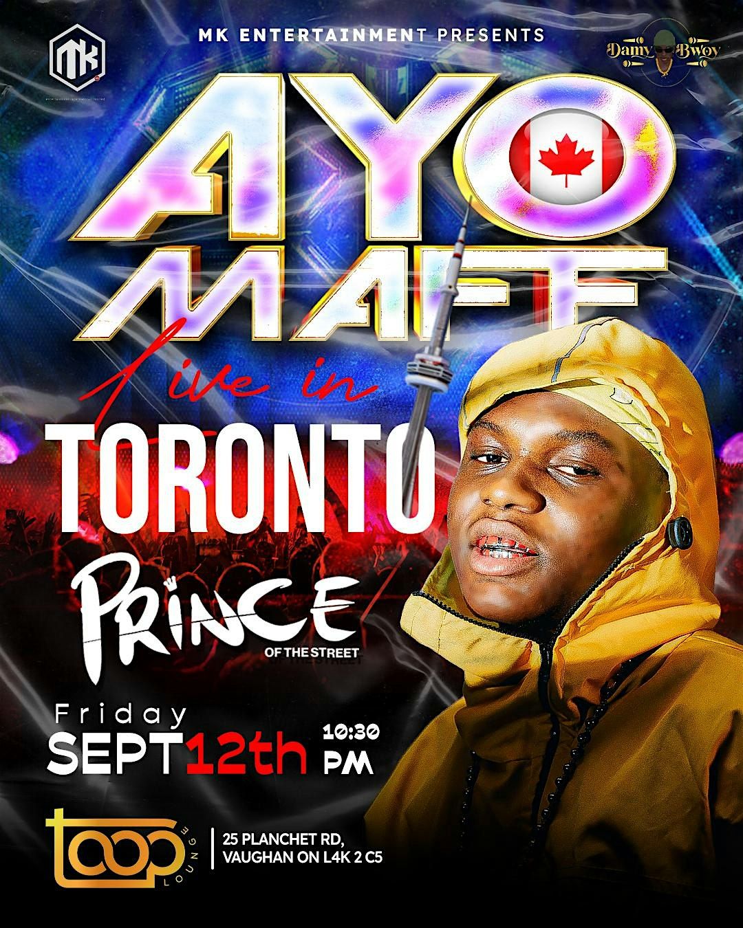 AYO MAFF LIVE IN TORONTO, 12 September | Event in Vaughan | AllEvents