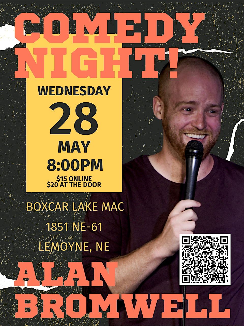 Alan Bromwell at Boxcar Lake Mac!, 28 May | Event in Lemoyne | AllEvents