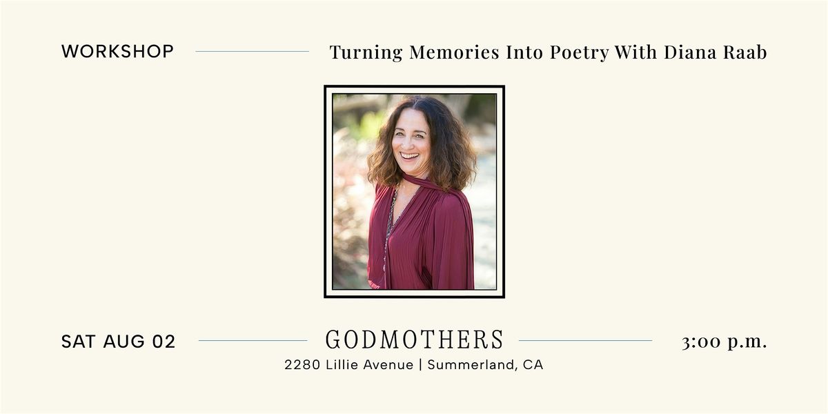 Workshop: Turning Memories Into Poetry With Diana Raab, 2 August | Event in Summerland | AllEvents