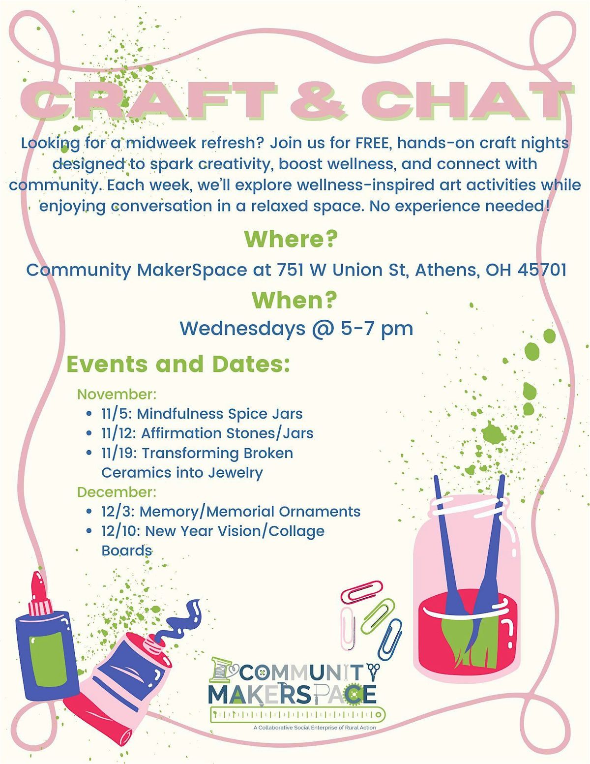 Craft & Chat, 19 November | Event in Athens | AllEvents