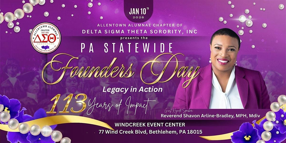 PA Statewide Founders Day - Sorors Only, 10 January | Event in Bethlehem | AllEvents