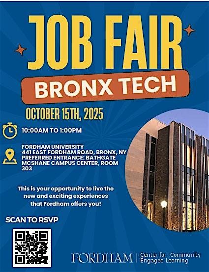 Bronx Tech Job Fair, 15 October | Event in The Bronx | AllEvents