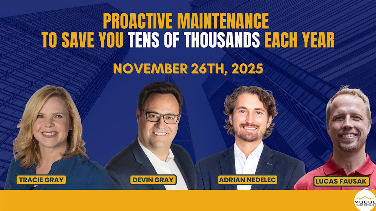 Proactive Maintenance  to save you tens of thousands each year, 26 November | Event in Edmonton | AllEvents