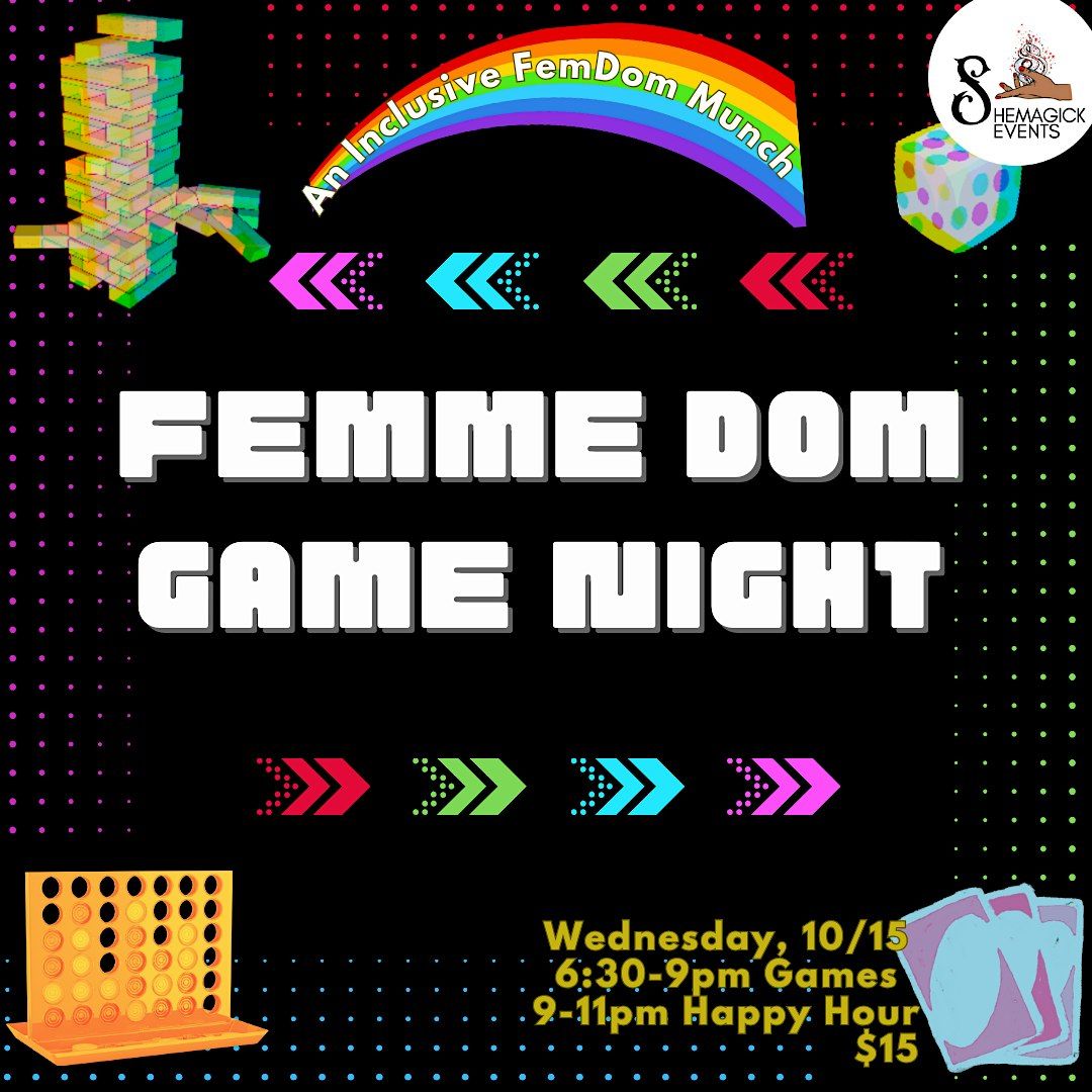 Femme Dom Game Night, 15 October | Event in Brooklyn | AllEvents
