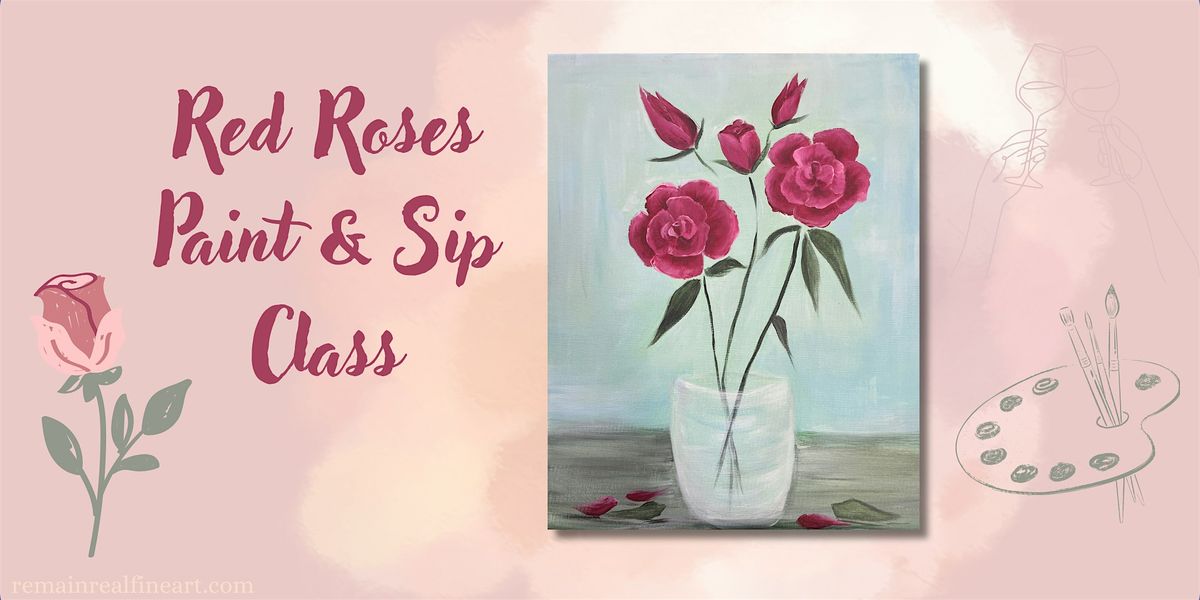 Red Roses Acrylic Paint & Sip Class, 10 May | Event in Denver | AllEvents