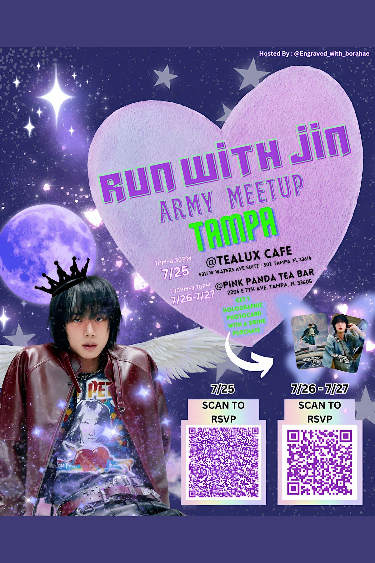 Run with Jin , Army Boba Meetup Day 2 & 3, 26 July | Event in Tampa | AllEvents