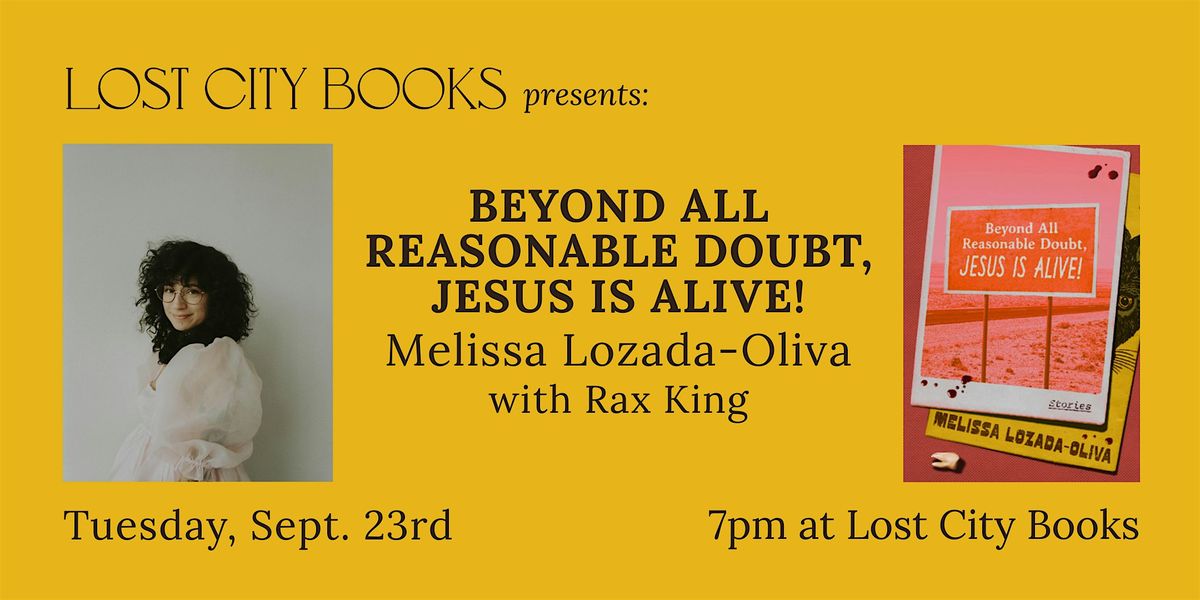 Beyond All Reasonable Doubt, Jesus Is Alive! by Melissa Lozada-Oliva, 23 September | Event in Washington | AllEvents