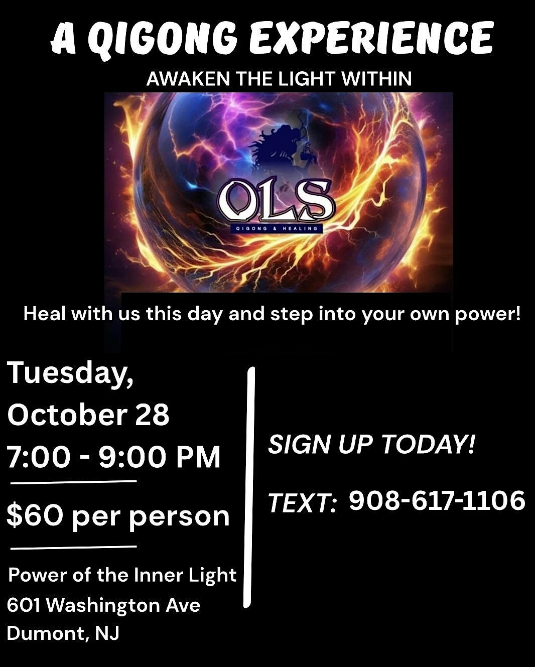 A QIGONG EXPERIENCE, 28 October | Event in Dumont | AllEvents