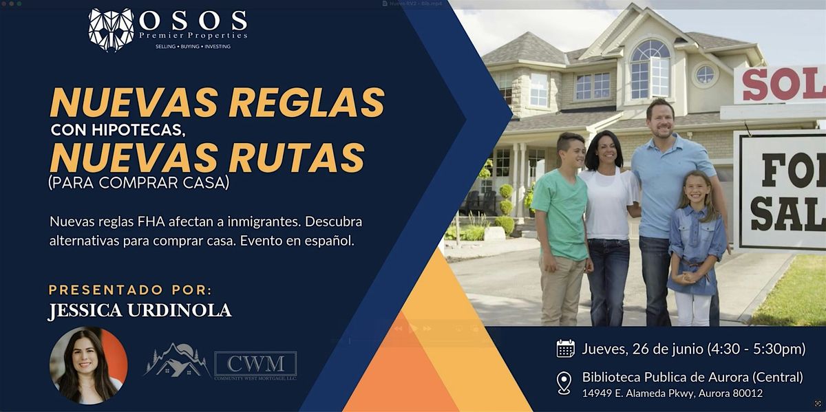 Nuevas Reglas con Hipotecas, Nuevas Rutas, 26 June | Event in Aurora | AllEvents