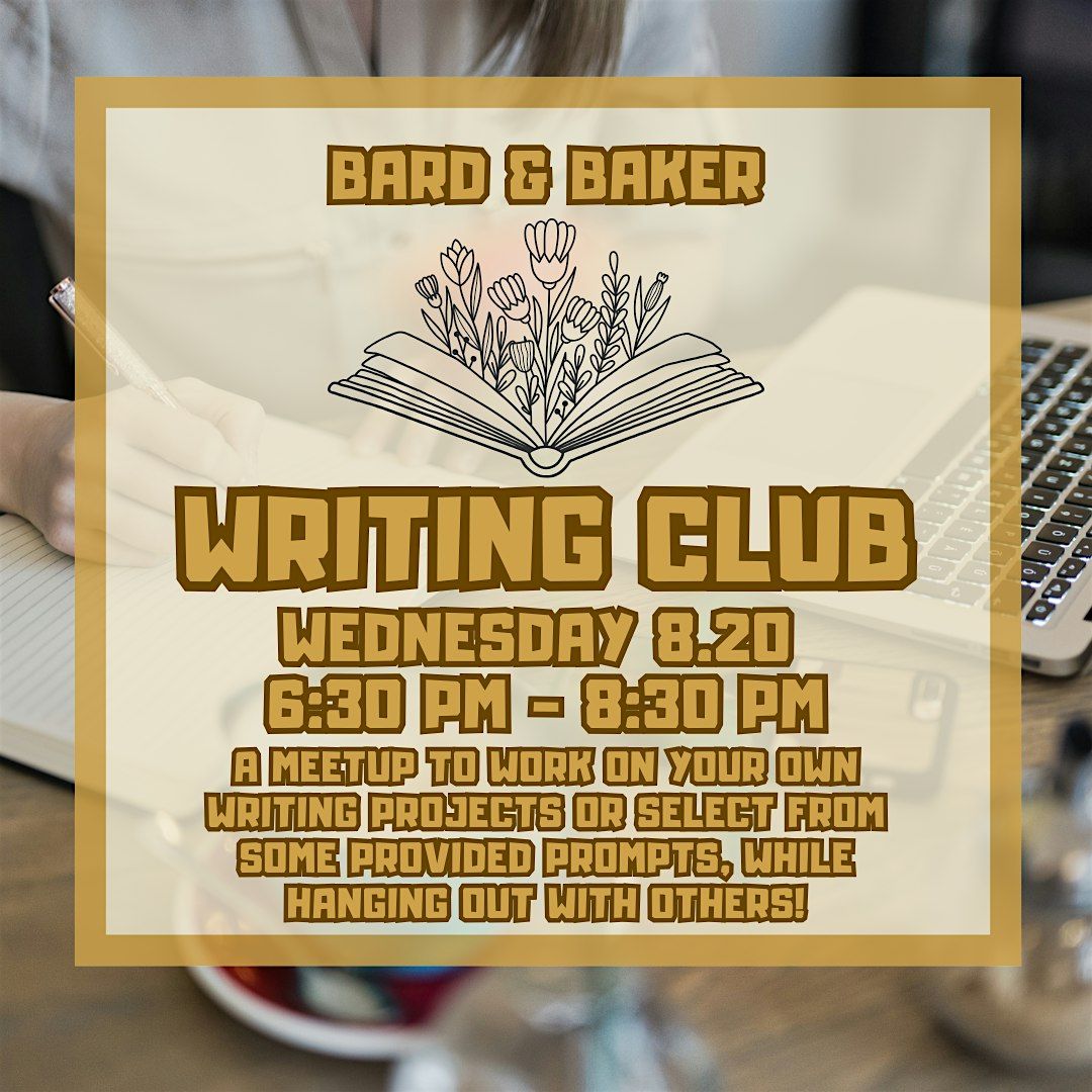 Writing Club Night at Bard & Baker, 20 August | Event in Troy | AllEvents