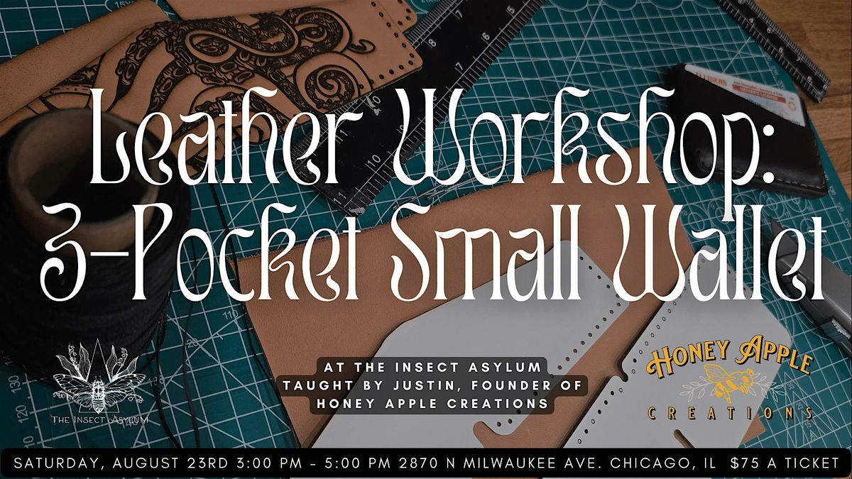 Leather Workshop: 3-Pocket Small Wallet, 23 August | Event in chicago | AllEvents