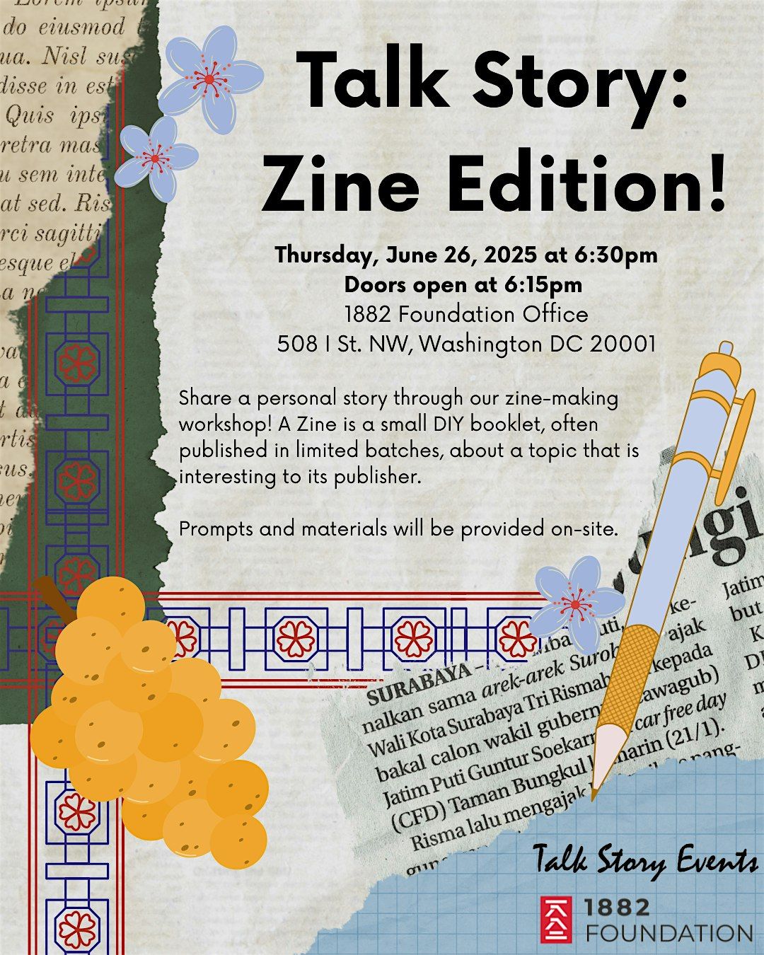 Talk Story: Zine Edition!, 26 June | Event in Washington | AllEvents