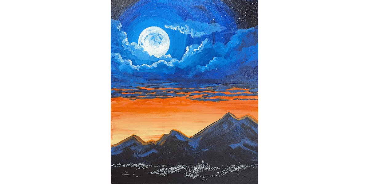 Moon Over the Mountains - Paint and Sip in Sacramento | Classpop!™, 9 September | Event in Elk Grove | AllEvents