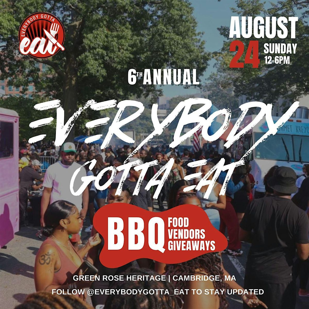 Everybody Gotta Eat BBQ, 24 August | Event in Cambridge | AllEvents
