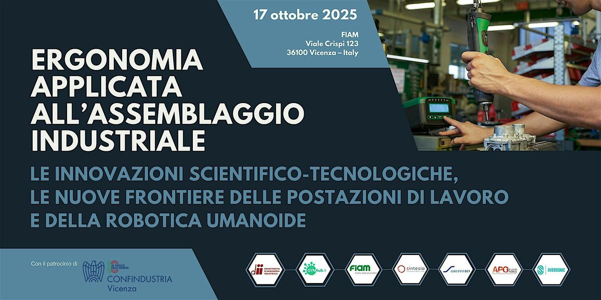 Ergonomia applicata all’assemblaggio industriale, 17 October | Event in Vicenza | AllEvents