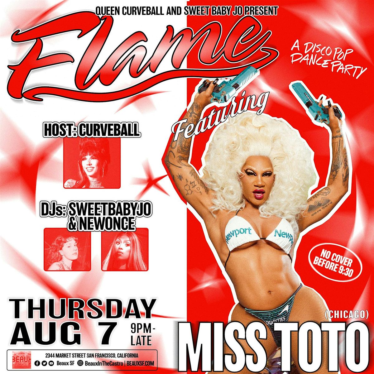 FLAME - Disco Pop Dance Party feat. MISS TOTO, 7 August | Event in San Francisco | AllEvents