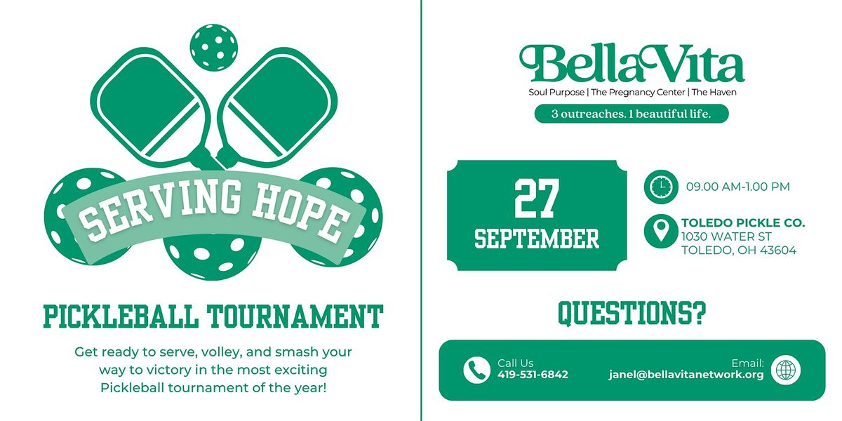 Serving Hope: Pickleball Fundraiser 2025, 27 September | Event in Toledo | AllEvents