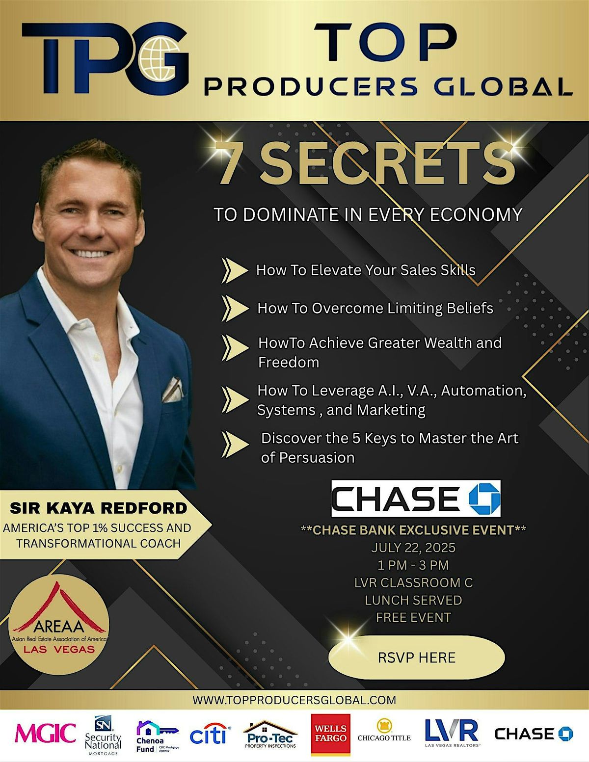 Sir Kaya Redford - America's Top 1% Success and Transformational Coach | Event in Las Vegas | AllEvents