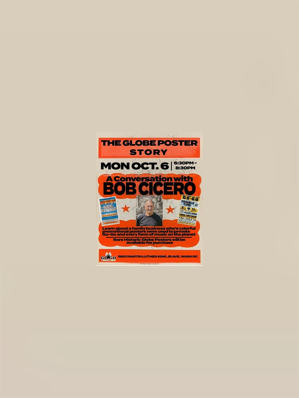 The Globe Poster Story: A Conversation with Bob Cicero, 6 October | Event in Washington | AllEvents