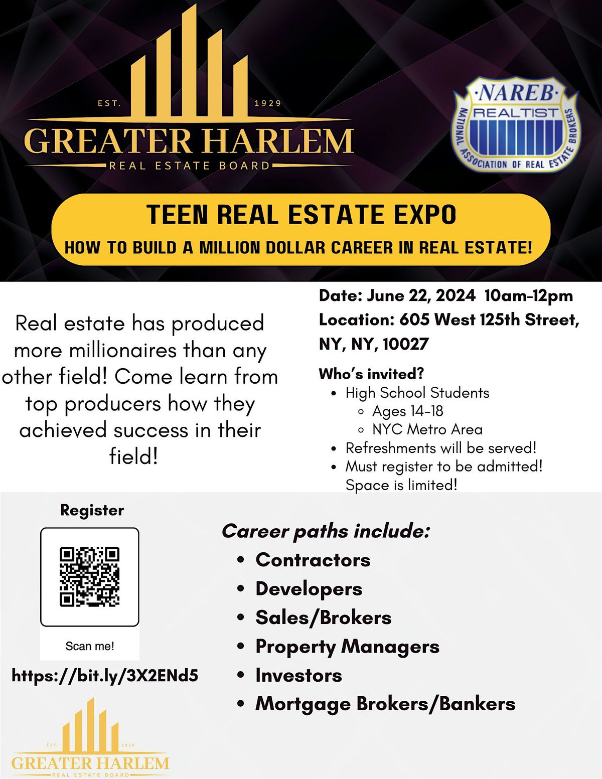 How to Build a Million Dollar Career in Real Estate- For HS Kids 14-18, 12 July | Event in New York | AllEvents