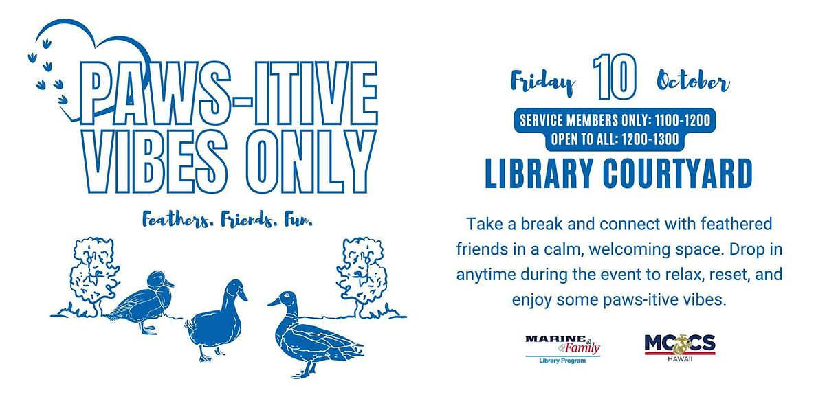 Paws-itive Vibes Only - Feathered Friends, 10 October | Event in Kaneohe Bay | AllEvents