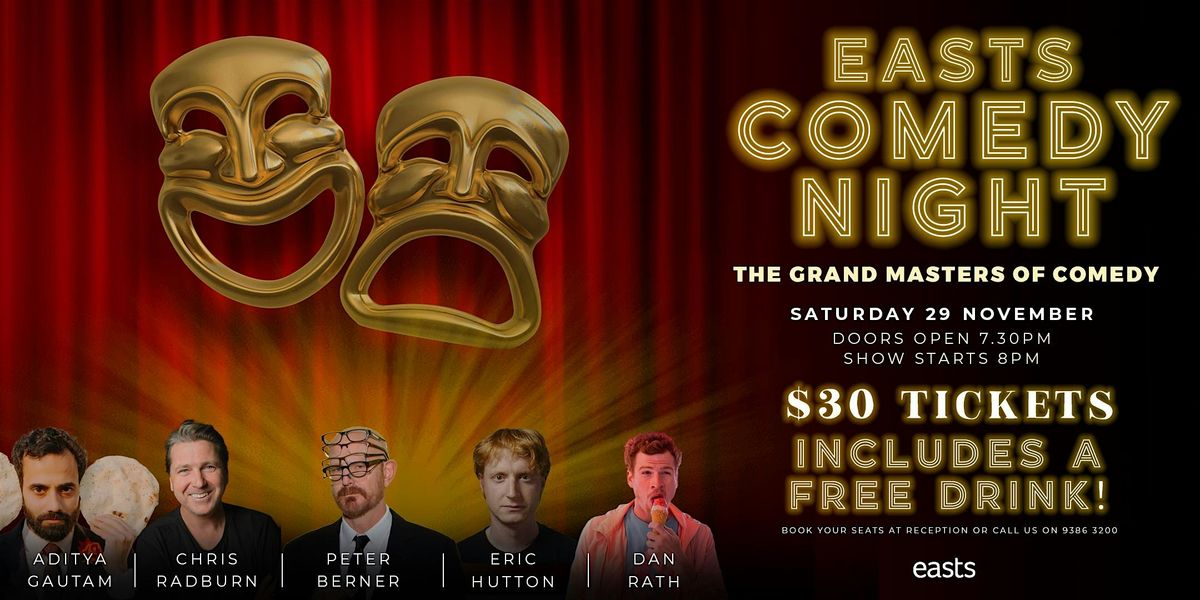 The Grand Masters Of Comedy @ Easts Leagues, 29 November | Event in Bondi Junction | AllEvents
