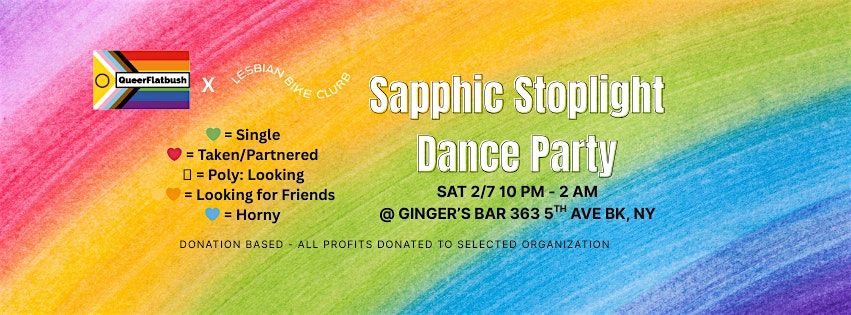 Sapphic Stoplight Dance Party, 7 February | Event in Brooklyn | AllEvents