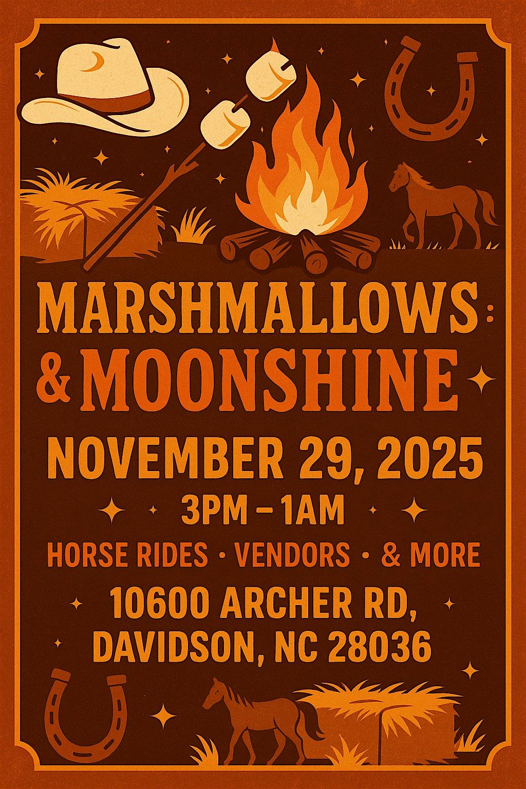 Marshmallows and Moonshine, 29 November | Event in Davidson | AllEvents