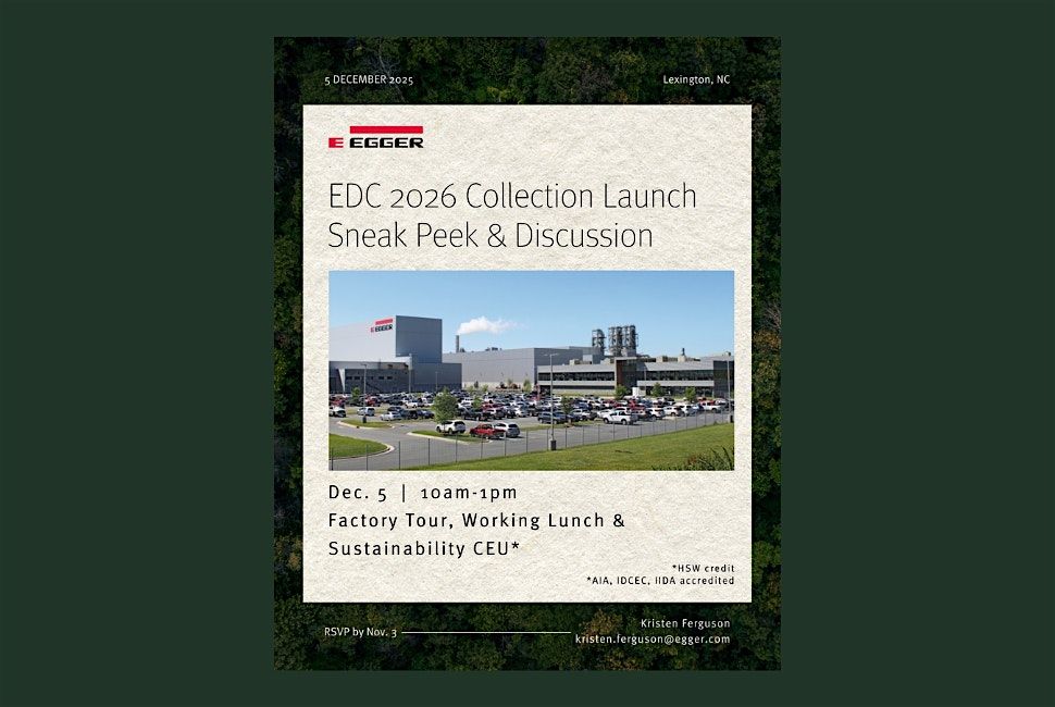 ASID Carolinas: Egger 2026 Collection Launch Sneak Peak & Discussion, 5 December | Event in Linwood | AllEvents