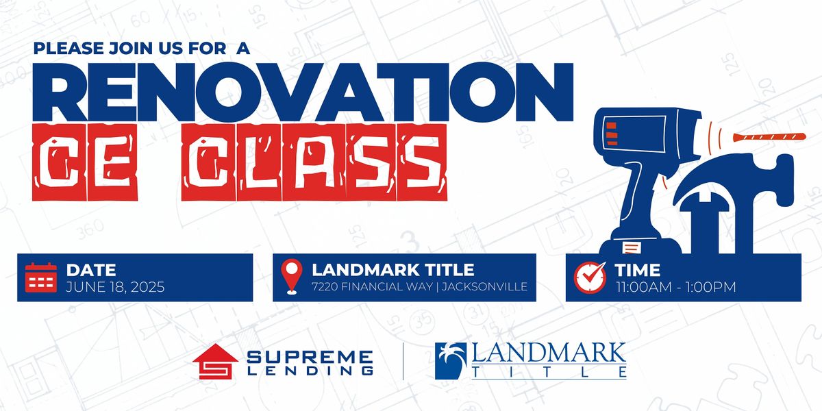 Renovation CE Class, 18 June | Event in Jacksonville | AllEvents