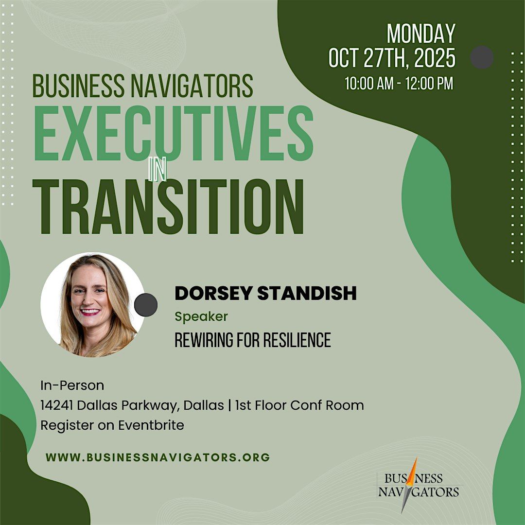 October 27th Executives in Transition, 27 October | Event in Dallas | AllEvents