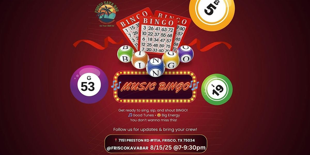 Music Bingo: Name That Tune, 15 August | Event in Frisco | AllEvents