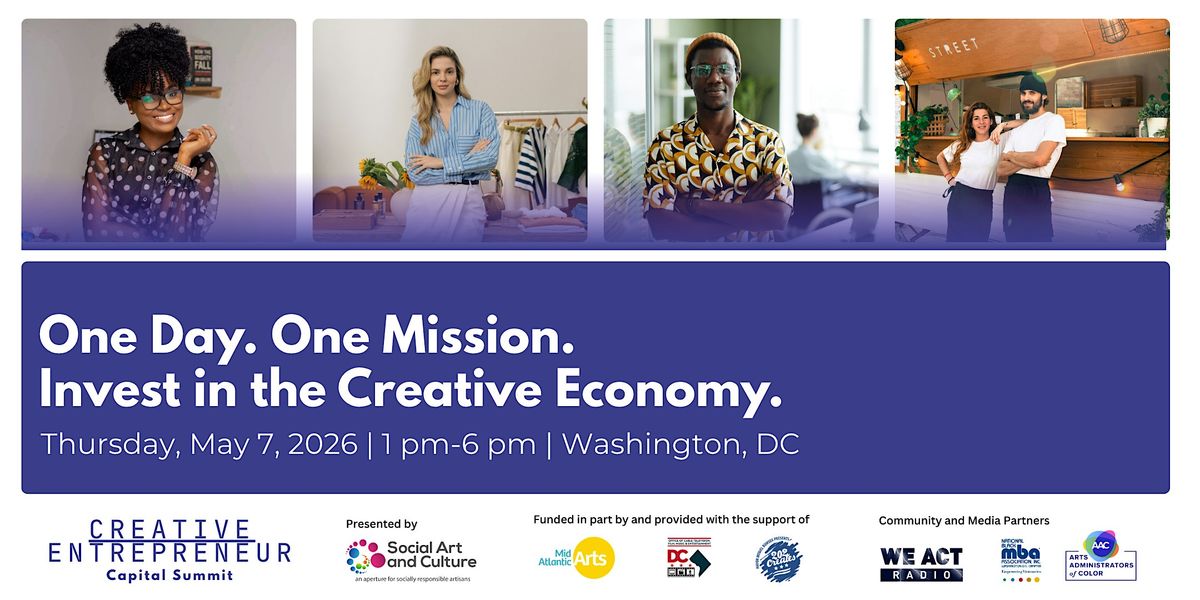 Creative Entrepreneur Capital Summit 2026, 7 May | Event in Washington | AllEvents