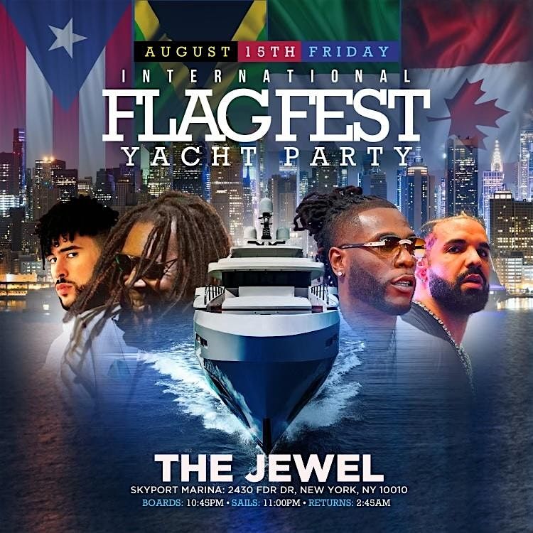 FlagFest Yacht Party aboard The Jewel, 15 August | Event in New York | AllEvents