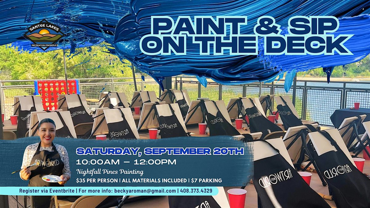 PAINT & SIP ON THE DECK, 20 September | Event in Santee | AllEvents