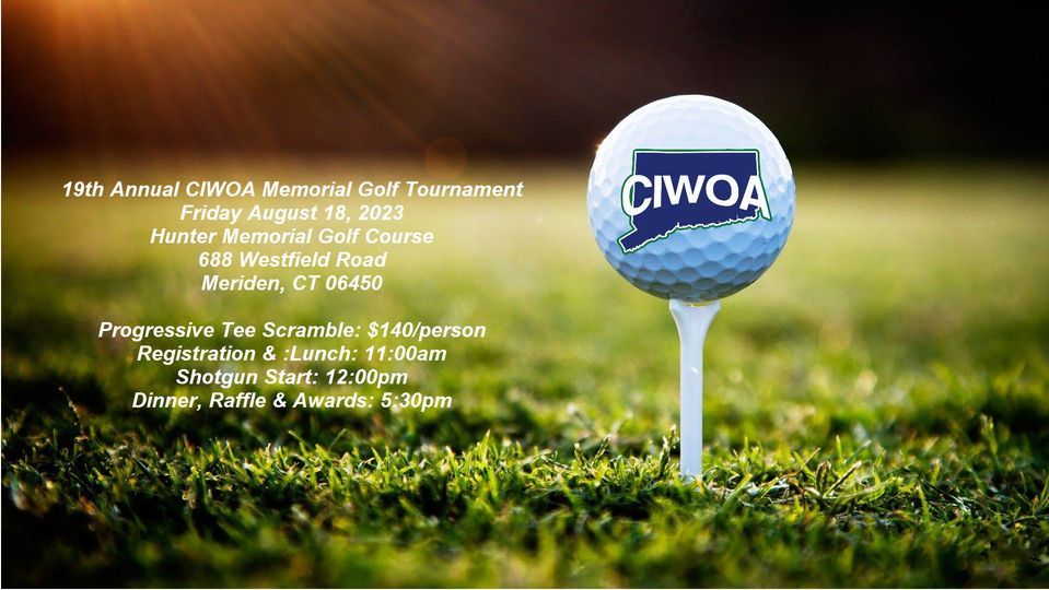 19th Annual CIWOA Memorial Golf Tournament, Hunter Memorial Golf Club,  Meriden, August 18 2023 | AllEvents.in