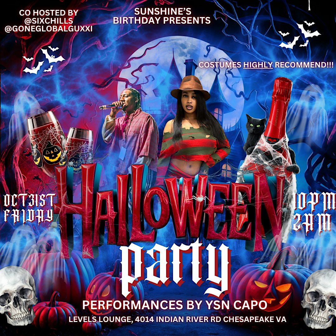 Sunshine’s Halloween Party, 31 October | Event in Chesapeake | AllEvents
