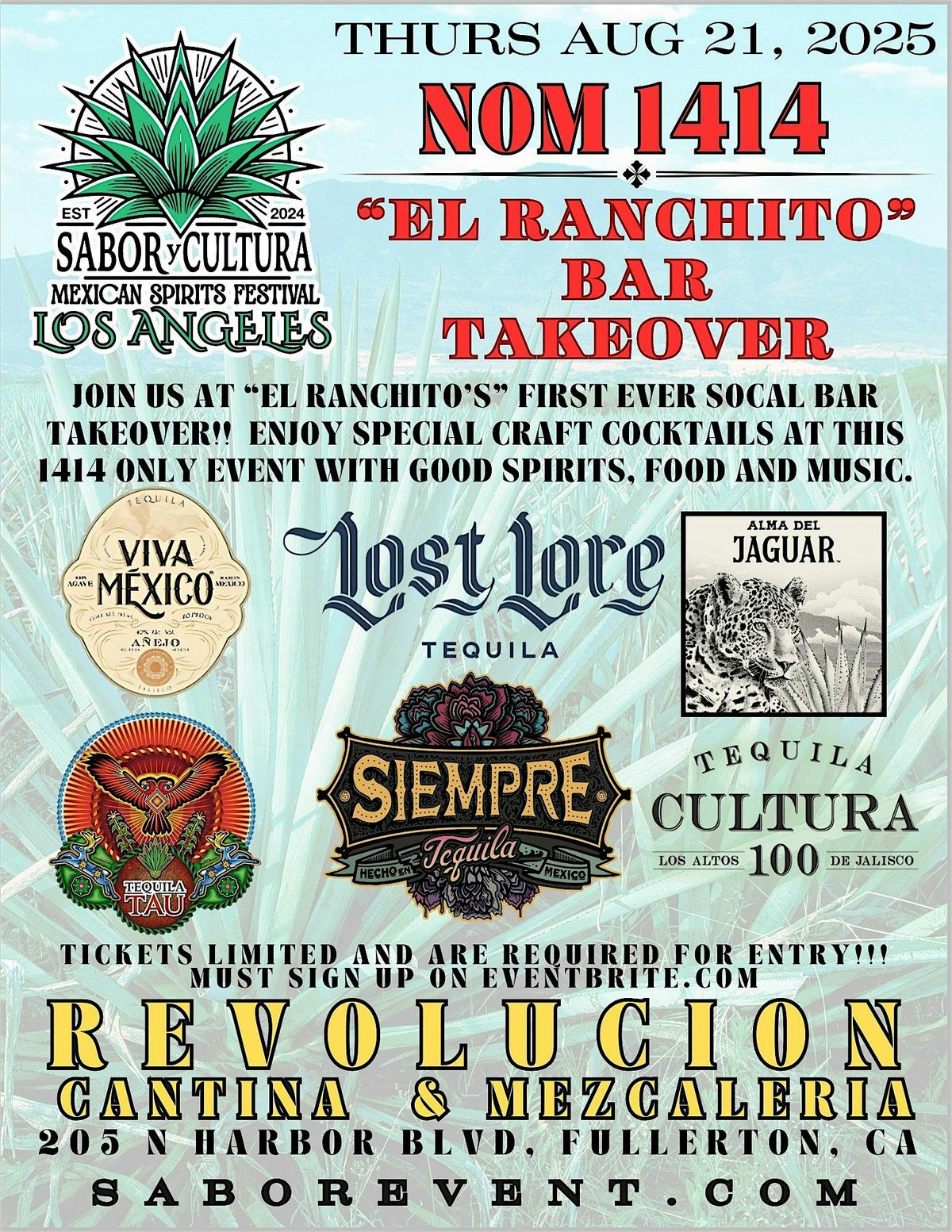 El Ranchito - NOM 1414 Bar Takeover, 21 August | Event in Fullerton | AllEvents