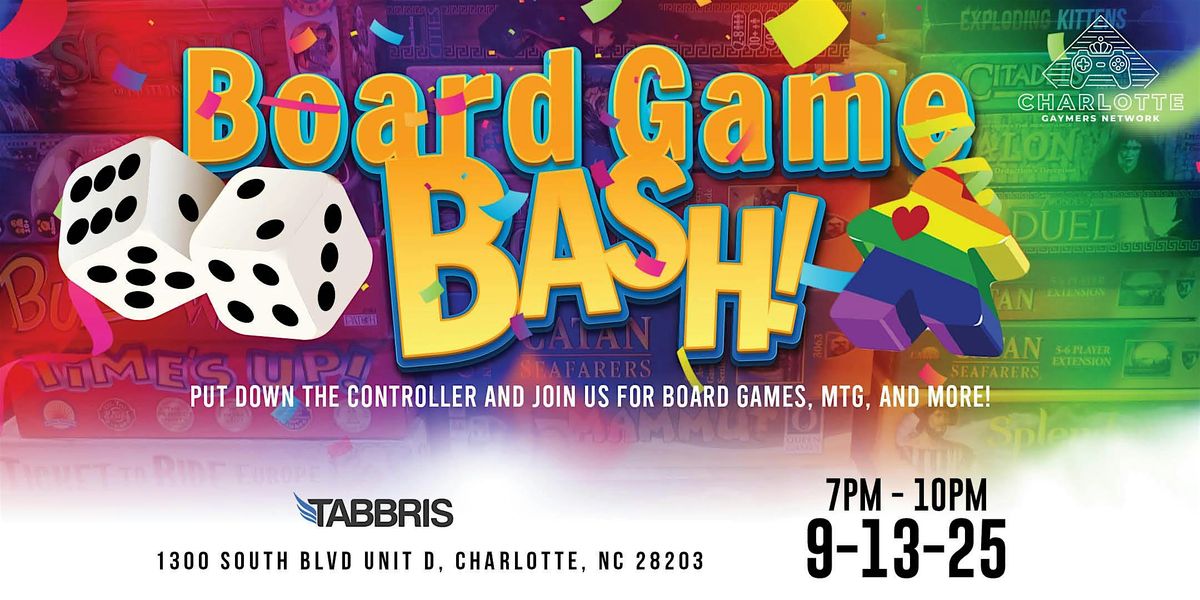 Board Game Bash!, 13 September | Event in Charlotte | AllEvents