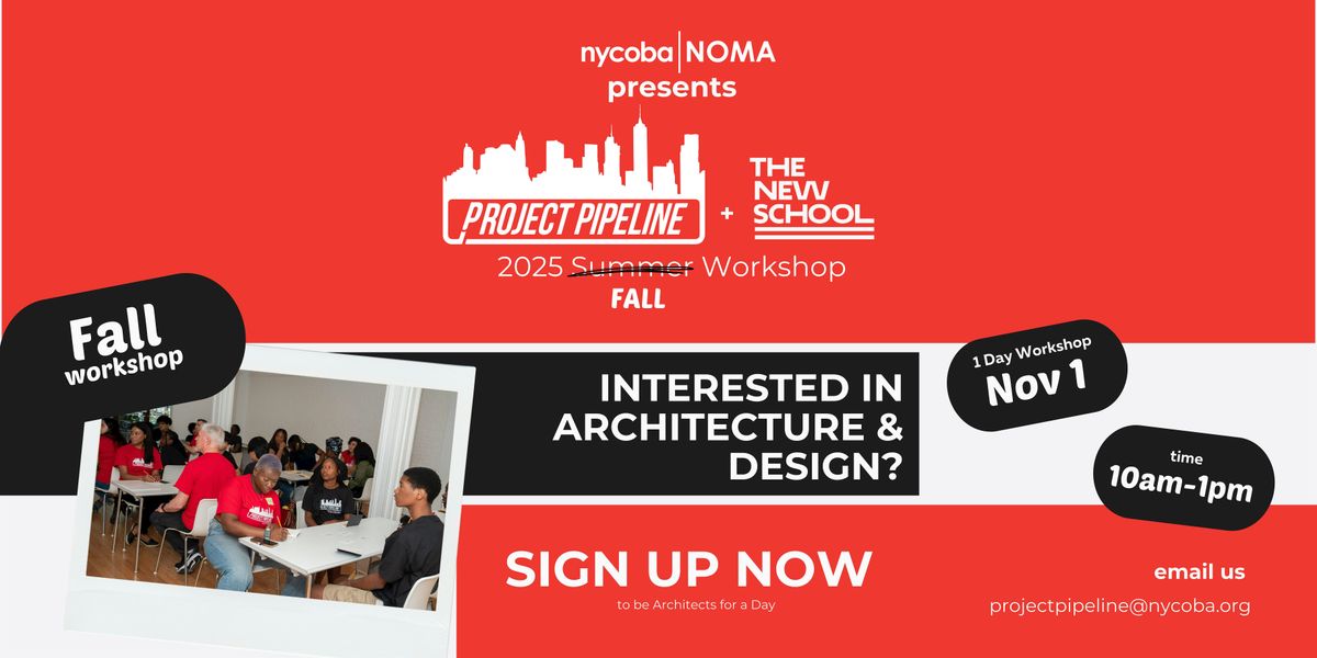 nycoba Project Pipeline: Design the Block: A 6-12 Architecture Workshop, 1 November | Event in New York | AllEvents