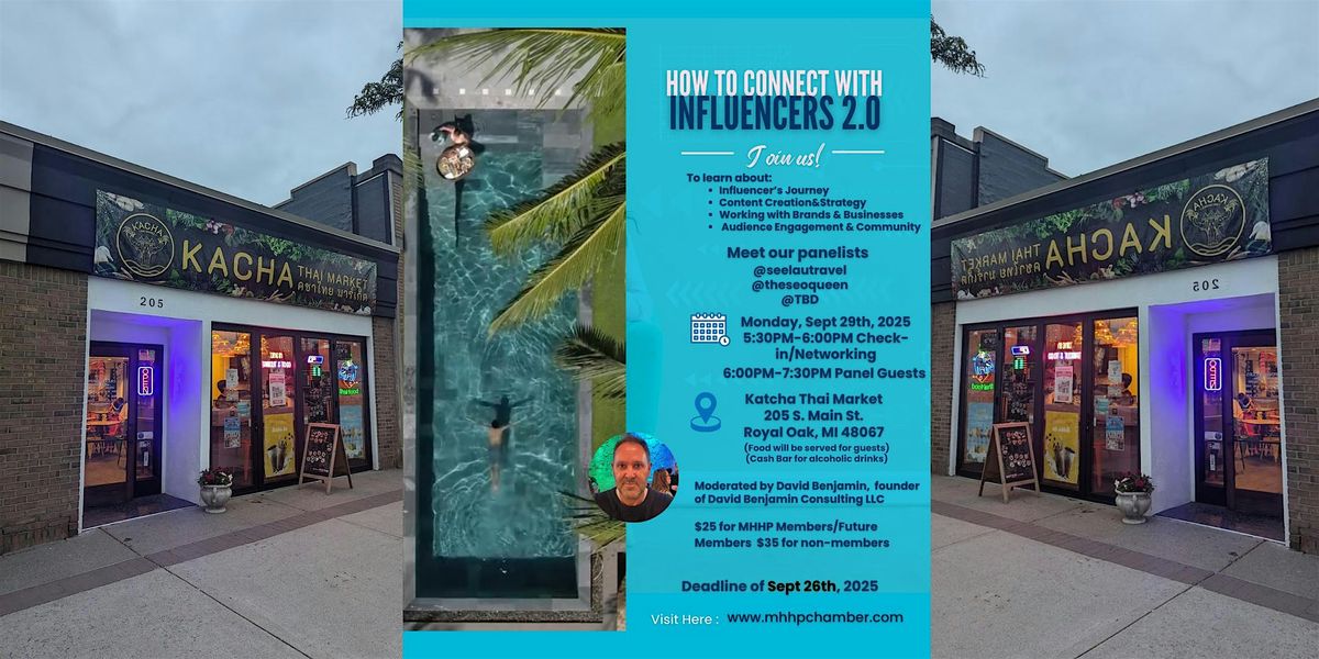How to Connect with Influencers 2.0, 29 September | Event in Royal Oak | AllEvents