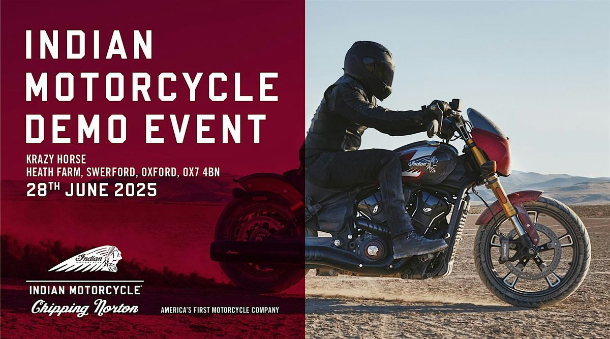 Indian Motorcycle 2025 Demo Event - Chipping Norton, 28 June | Event in Swerford | AllEvents