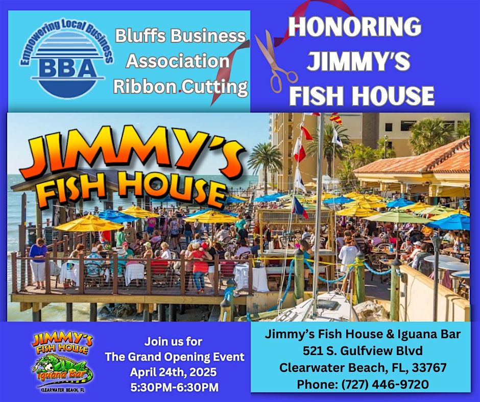 BBA Ribbon Cutting Honoring Jimmy's Fish House, 11 May | Event in Clearwater | AllEvents